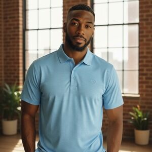 Ben Hogan Performance Men's 2XL Golf Polo Shirt Blue Striped